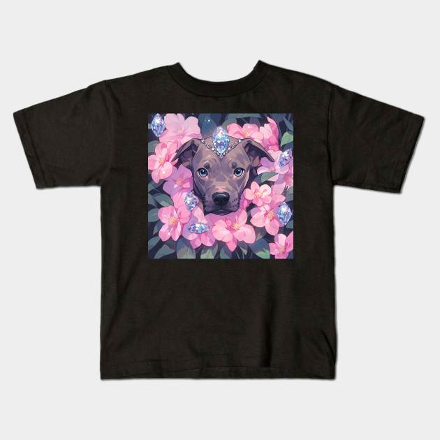 Staffy Gem Kids T-Shirt by Enchanted Reverie